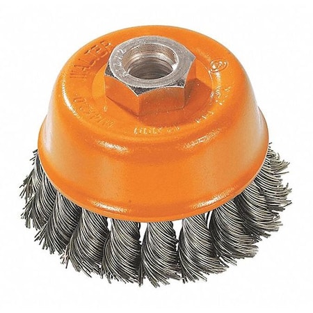 Walter Surface Technologies Cup Brush Knot-twisted 3" D X 5/8"-11 13F304