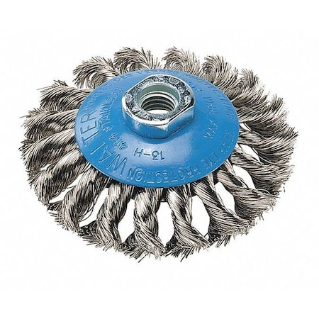 Walter Surface Technologies Saucer Cup Brush Knot-twist 4" X 5/8"-11 13H414