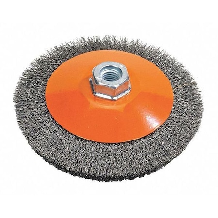 Walter Surface Technologies Saucer Cup Brush Crimped 4" X 5/8"-11 13H454
