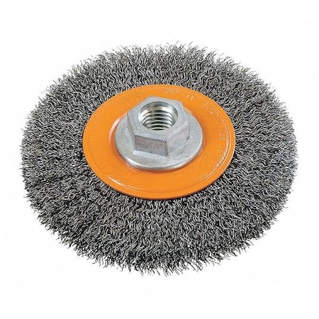 Walter Surface Technologies Wire Wheel Brush Crimped 4-1/2"x5/8" 13J454