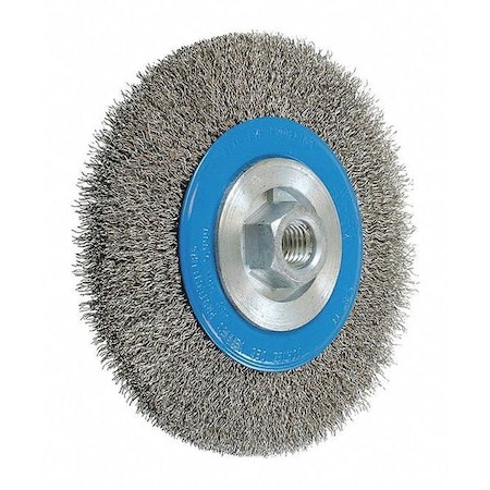 Walter Surface Technologies Wire Wheel Brush Crimped 6"x5/8" 13J614