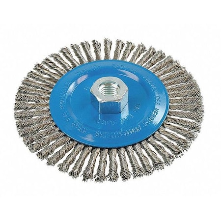 Walter Surface Technologies Stringer Bead Wheel Brush Knot 6"x1/4" 13K614