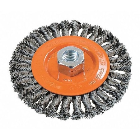 Walter Surface Technologies Wide Wheel Brush Knot 5"x3/8"x5/8"-11 13L504