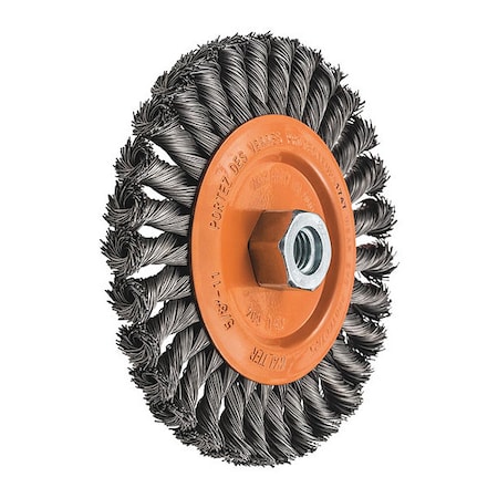 Walter Surface Technologies Wide Wheel Brush Knot 6"x3/8"x5/8"-11 13L604
