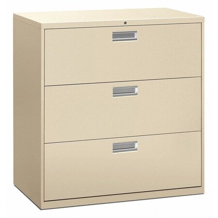 Alera 42" W 3 Drawer File Cabinet, Putty, A4/Legal/Letter ALELF4241PY