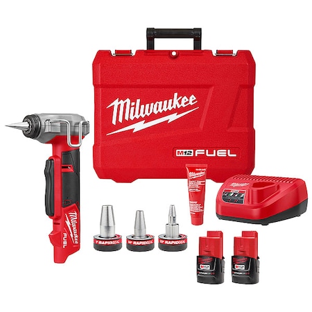 MILWAUKEE TOOL M12 FUEL ProPEX Expander Kit with 1/2 in. - 1 in. RAPID SEAL Expander Heads 2532-22