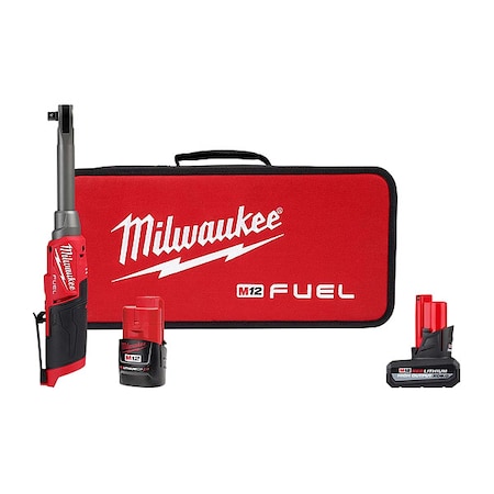 Milwaukee Tool M12 FUEL Ratchet Kit + XC5.0 Battery 2569-21, 48-11-2450