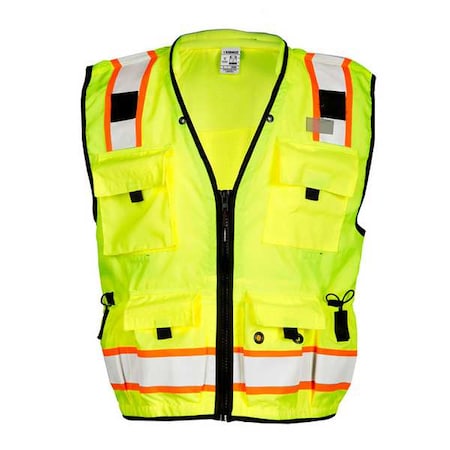 Kishigo High Visibility Vest, Class 2, XL, Lime S5000-XL