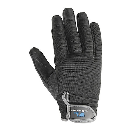 Wells Lamont Mechanics Gloves, Synthetic Leather Palm, S, Black 7700S