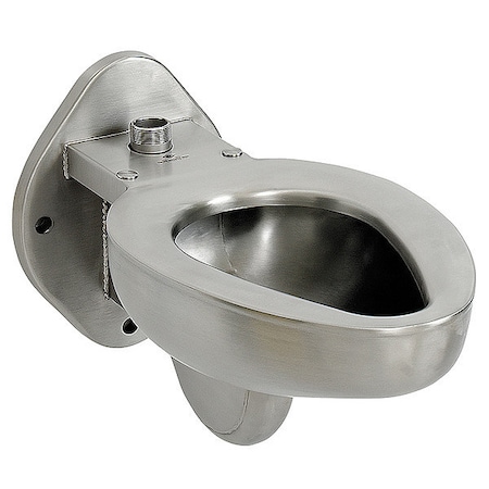 Acorn Controls Prison Toilet, 1.28 gpf, 1.6 gpf, 3.5 gpf gpf, Not Applicable, Wall Mount, Stainless Steel R2100-T-1