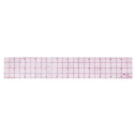 Westcott Ruler, Plastic, Lined, 16ths, 12in, Transprnt B-70