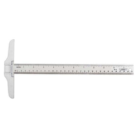 Westcott T-Square, Polystyrene, Transparent, 12in JR-12