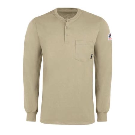 Bulwark Men's Flame-Resistant Henley Shirt, 8.9 cal/sq cm, L, Excel FR(R) SEL2KH RG L
