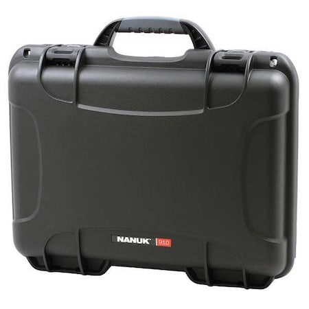 Nanuk Cases Black Protective Case, 14.3"L x 11.1"W x 4.7"D 910S-000BK-0A0
