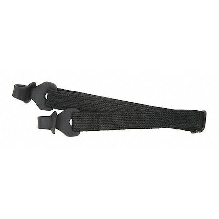 Mcr Safety Eyeglass Elastic Strap Black, Black, 4 in Length, Rubber, Loop Attachment 212