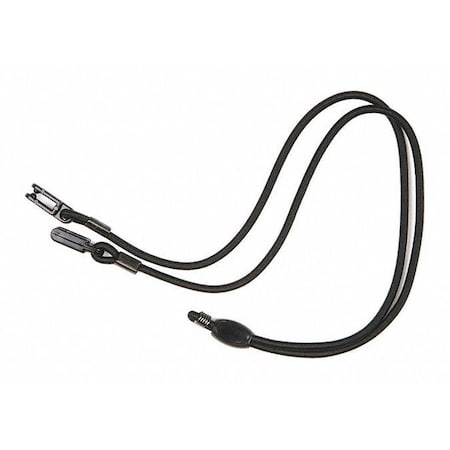 Mcr Safety Eyewear Lanyard, Black, 22 in Length, Nylon, Clip Attachment 214