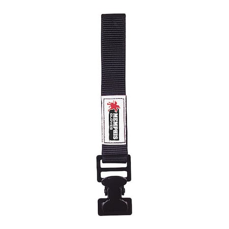 Mcr Safety Glove Holder Clips, Metal, Nylon, Holds (1) Pair of Gloves , Black , 12 in GCB