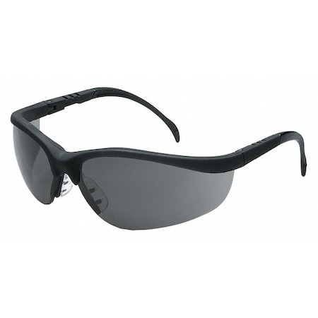 Mcr Safety Klondike, Safety Glasses, Anti-Fog & Anti-Scratch, Gray Lens, Black Frame, Half-Frame 26H035