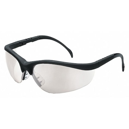 Mcr Safety Klondike (KD1), Safety Glasses, Anti-Fog, I/O Clear Mirror Lens, Black Frame, Half Frame KD119AF
