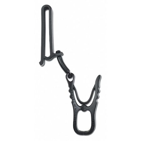 Mcr Safety GloveHolderClips, Plastic, Black, 6-1/2inL UCDBB