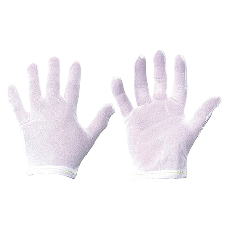 Mcr Safety Knit Gloves, Nylon, 9.5 in Length, Lightweight, White, Size L , 12 PK 8710L