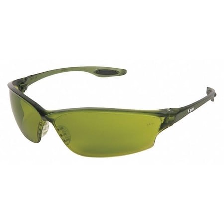 Mcr Safety Law (LW2), Welding Safety Glasses, Anti-Scratch, Green Filter 2.0 Lens, Green Frame, Frameless LW2120
