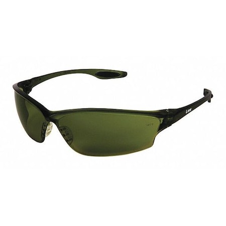 Mcr Safety Law (LW2), Welding Safety Glasses, Anti-Scratch, Green Filter 5.0 Lens, Green Frame, Frameless LW2150
