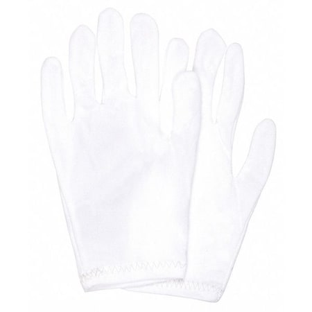 Mcr Safety Reversible Inspection Gloves, Nylon, 8.5 in Length, Medium, White, Size S , 12 PK 8730S