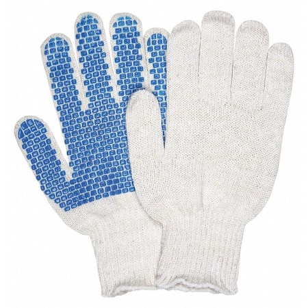 Mcr Safety Knit Gloves, Blue, L, 12 PK 9650LMB