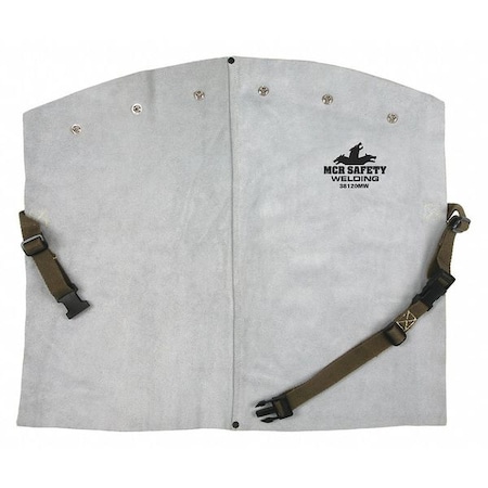 Mcr Safety Welding Apron, Leather, 20 in Length, Gray 38120MW