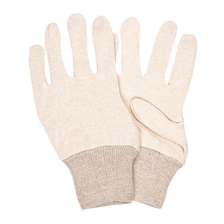 Mcr Safety Knit Gloves, Knit Wrist, natural, S, 12 PK 8002I