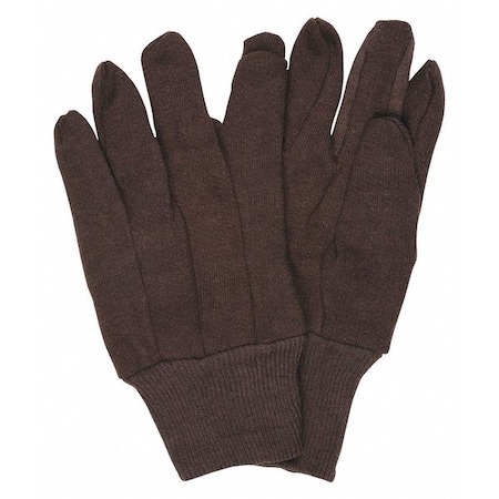 Mcr Safety Knit Gloves, Aluminum, Plastic, None Uncoated, Brown, L, 12 PK 7100P