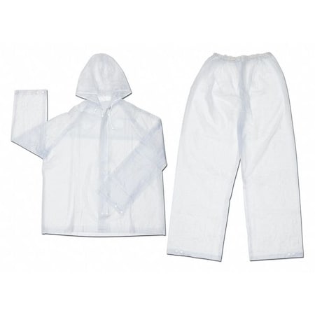 Mcr Safety Squall .20Mm Single Ply Pvc Suit 2, 5XL, PVC, Clear, 5XL O722X5