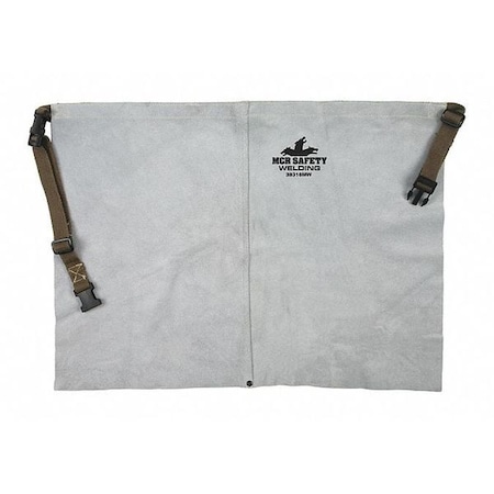 Mcr Safety Welding Apron, Cowhide, 18 in Length, Gray, 24X18 inches 38318MW
