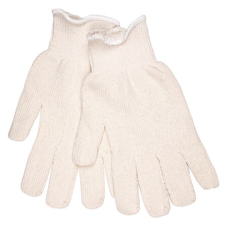 Mcr Safety 9410K Knit Gloves, Not Rated Max Temp., Knit Cuff Back: Natural, L ( 9 ), 12 PK 9410KM