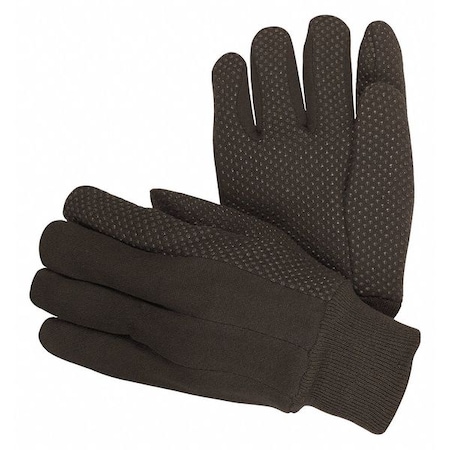 Mcr Safety Knit Gloves, Back: Brown, Large, 12 PK 7800