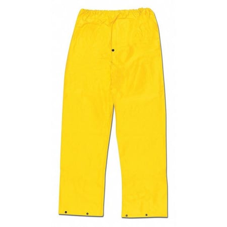 Mcr Safety Cyclone .35Mm Pvc Nylon Pvc Elastic W, L, PVC/Nylon, 31" Inseam, 48" Waist, Yellow, L 400PWL