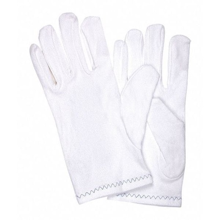 Mcr Safety Reversible Inspection Gloves, Nylon, 8.5 in Length, Medium, White, Size XS , 12 PK 8750XS