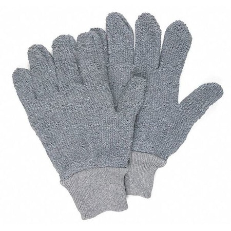 Mcr Safety 9422K Std Weight 22Oz Knit Wrist Gray, PK12, Not Rated Max Temp., Knit Cuff Gray, S ( 7 ), 12 PK 9422KM