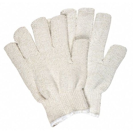 Mcr Safety 9411K Weight 22Oz Loop In Terry Conti, PK12, Not Rated Max Temp., Knit Cuff White, L ( 9 ), 12 PK 9411KM