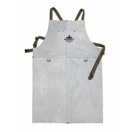 Mcr Safety Welding Apron, Leather, 36 in Length, Gray 38136MW