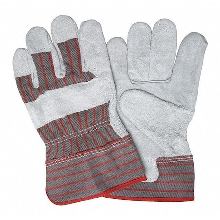 Mcr Safety Leather Palm Gloves, Safety Cuff Cuff, Wing Thumb, S, 12 PK 1220S