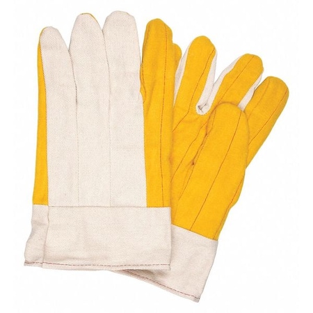 Mcr Safety Knit Gloves, Back: Yellow, Large, 12 PK 8516S