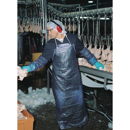 Mcr Safety 8 Mil Blue Vinyl Apron Sewn Edge 35, PK12, Vinyl, Blue, 45 in, Universal O73S4