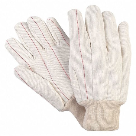 Mcr Safety Knit Gloves, Back: White, L, 12 PK 9018CDPC