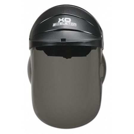 Mcr Safety Xo Skeleton Ratchet Headgear Grey Lens, Gray Visor, Polycarbonate, Duramass Hard Coat Lens 105