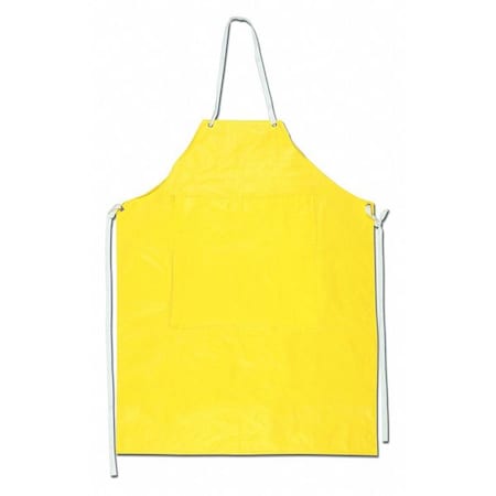 Mcr Safety .35Mm Neoprene Nylon Apron, Neoprene/Nylon, Yellow, 45 in, One Size 800S4P