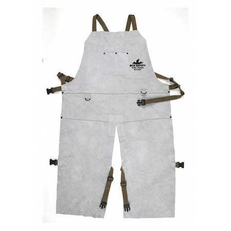 Mcr Safety Welding Apron, Leather, 42 in Length, Gray 38242MW