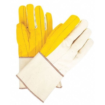 Mcr Safety Knit Gloves, Back: Yellow, Large, 12 PK 8516G
