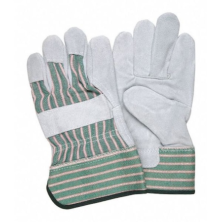 Mcr Safety Leather Palm Gloves, Safety Cuff Cuff, Wing Thumb, L, 12 PK 1230